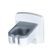 (White) Wall-mounted ABS Hair Dryer Holder - Waterproof & Durable Home Organizer Hook