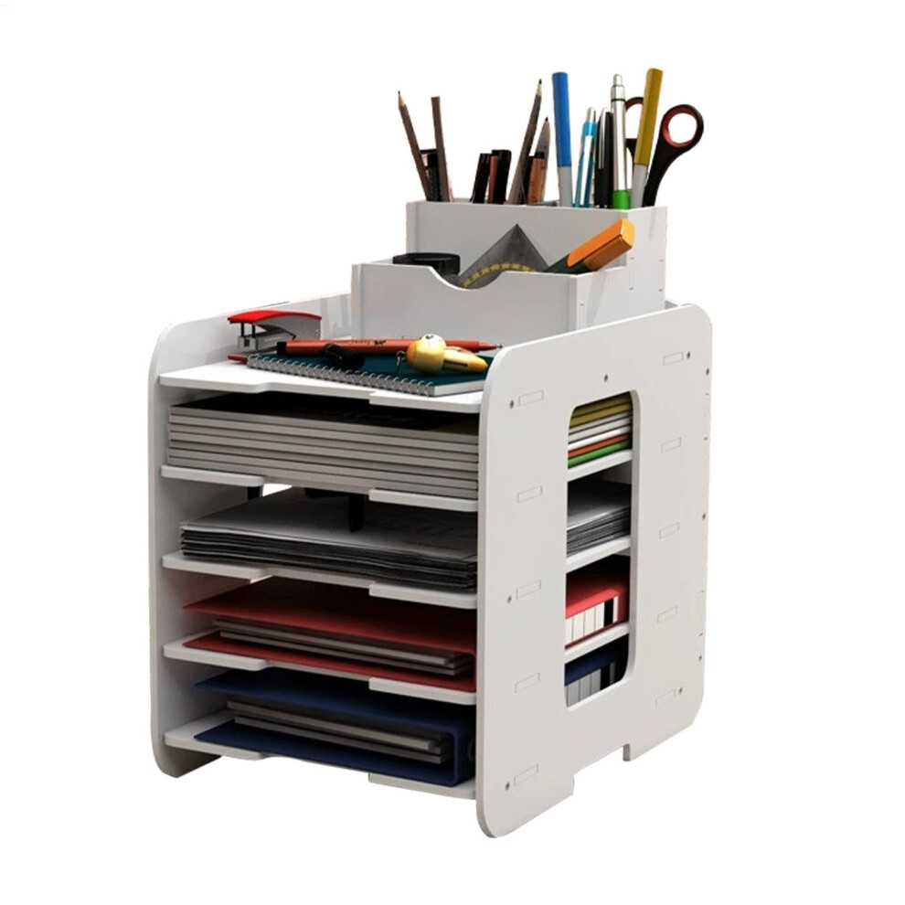 Letter Tray Desk Organiser with Strong Load-Bearing Capacity, Multi-Tier File Storage Rack for Papers and Folders, Teacher Supplies-image-OPC-PK828XW-NEW