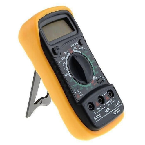 Digital Multimeter - XL830L - Yellow - Max voltage 600V - Max current 10A - Resistance 2M 2