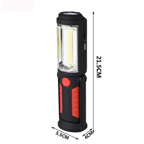 Rechargeable Magnetic LED COB Flashlight 3W 360LM Portable Work Lights Torch 2