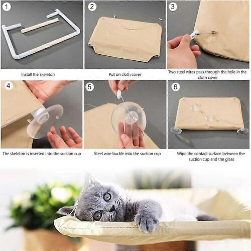 cat window hammockSuction cup pet hanging pet bed for cat perch 1