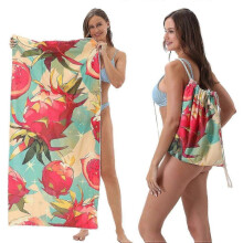(140x70cm)2-in-1 Beach Towel & Foldable Backpack  Ultra-Soft Microfiber Print Bath Towel, Compact & Travel-Ready