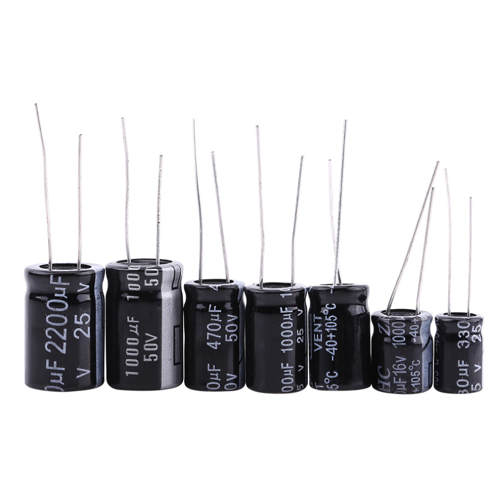 125pcs 1uF~2200uF 25 Values Electrolytic