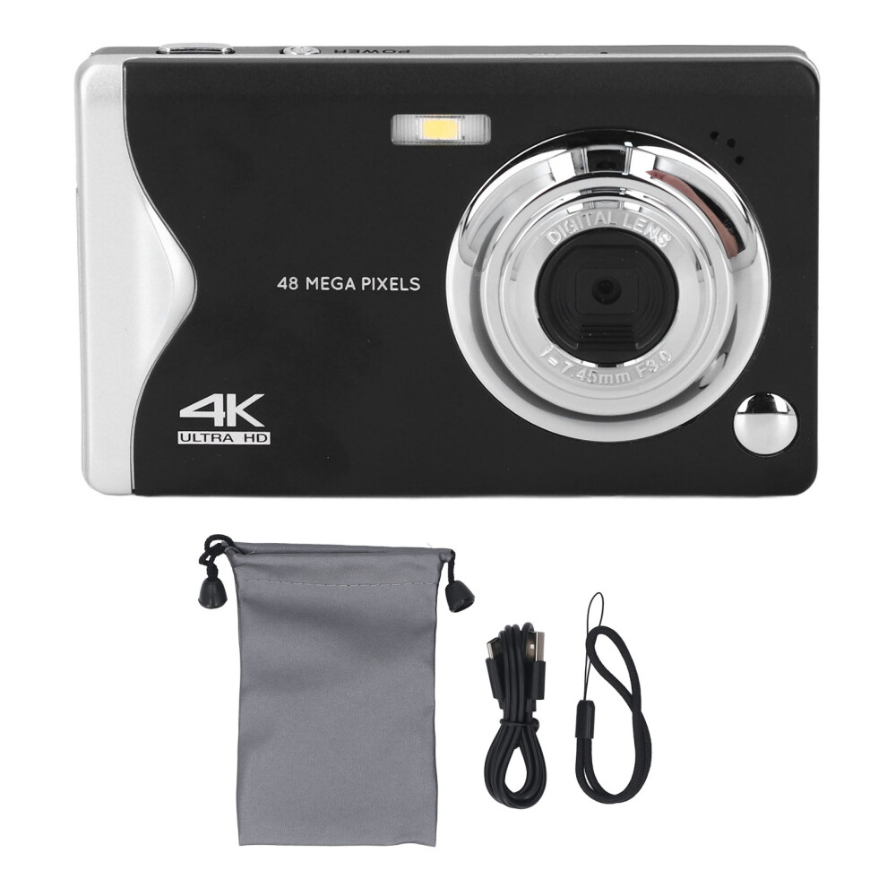 Digital Camera 4K Autofocus Video Camera 48Mp 16X Black 8320539581033