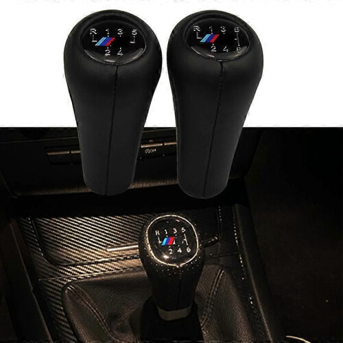 (STYLE-3 5 Speed)1Pc Car Gear Shift Knob Leather For BMW 1 3 5 6 Series E30 E36 E39 E46 E60 E81 E82 1