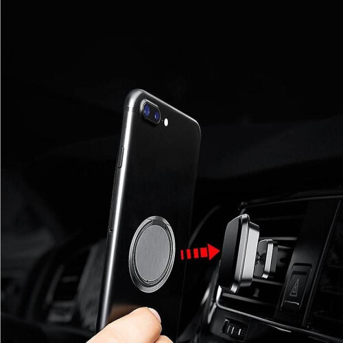 (A42-Blue)Extremely Thin Luxury Metal Mobile Phone Socket Holder Universal Telephone Magnetic Car Bracket 1