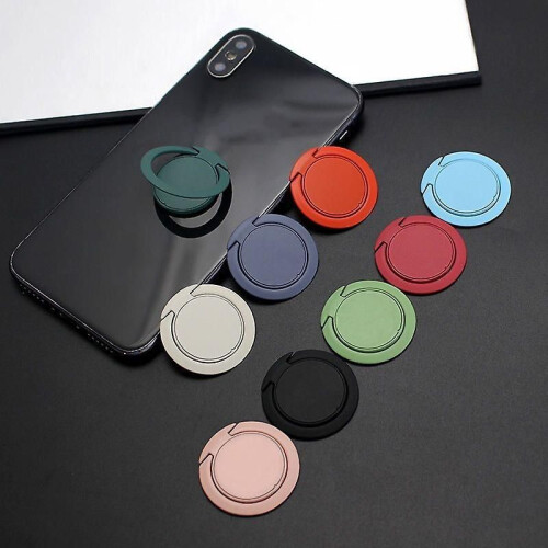 (A42-Blue)Extremely Thin Luxury Metal Mobile Phone Socket Holder Universal Telephone Magnetic Car Bracket 2