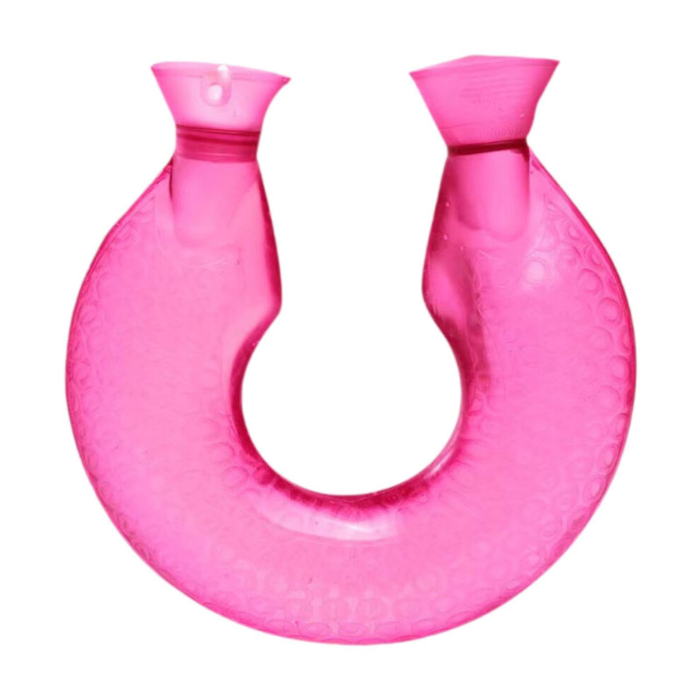 Pink Neck Heat Compress - PVC Neck and Shoulder Warmer with Removable Washable Cover for Pain Relief and Relaxation
