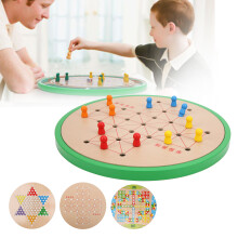 5-in-1 Holz-Kinderpuzzle & Brettspiel Set, Multifunktionales Montessori-Spielzeug