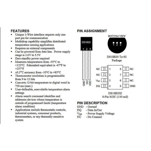 10pcs/lot DS18B20 TO-92 Sensor Electronic chip 18B20 chips Temperature Sensor IC 18b20 diy electronic 2