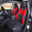 (Rouge) Ensemble de housses de siège auto, coussin de protection, taille universelle, convient à la 2