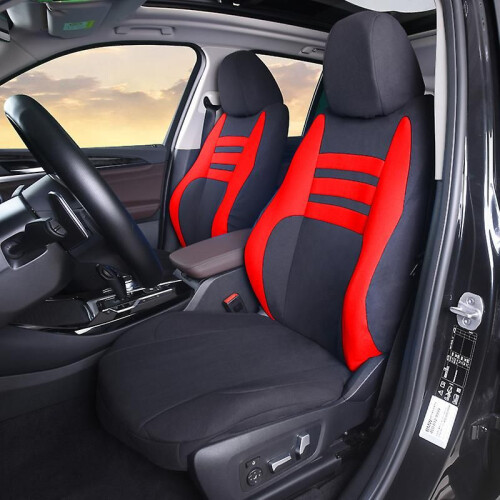(Rouge) Ensemble de housses de siège auto, coussin de protection, taille universelle, convient à la 1