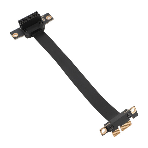 Cavo riser PCIe 3.0 X1 8Gbps 50cm Doppio 90 Nero