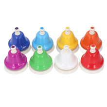 8 pezzi campanelli da tavolo 8 note campanelli a mano colorati in metallo