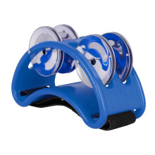 Tambourine Foot Tambourine Box Drum Cajun Drum Double Row Foot Rattle African Drum Accompaniment Instruments Blue