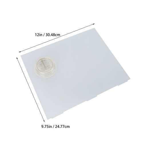 Durable Plastic Clear RV Screen Door Slider Panel 12x9.75in with Push Down Knob 1