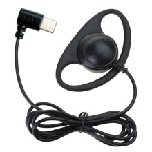 (TYPE C Elbow) USB C/3.5mm Single Side Mono Earphone Mono Corded Headsets Single Side Earbud Headphones For Mobile Phone MP3 MP4 Player 2025