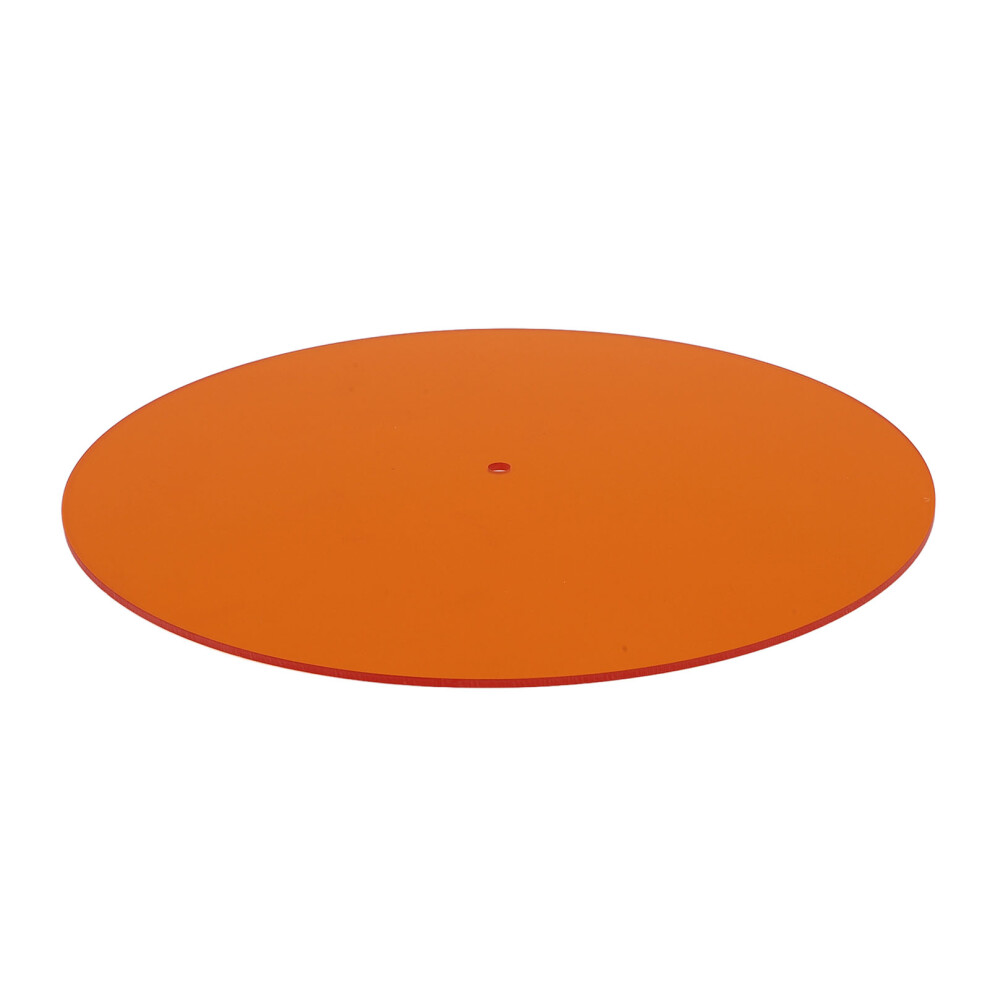 Acrylic Turntable Mat For Lp Records, 12In, Anti-Static, Orange 8481345843019
