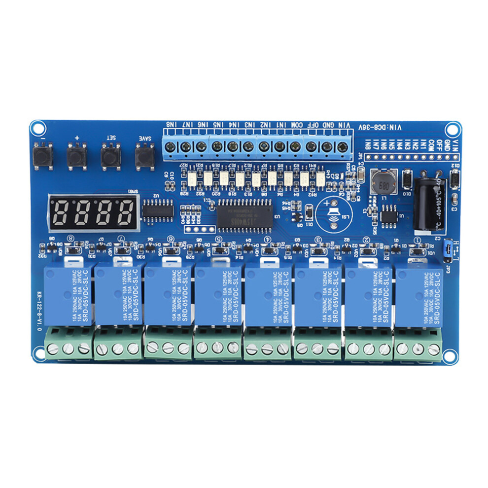 8-36V 8-channel Multifunction Time Delay Relay