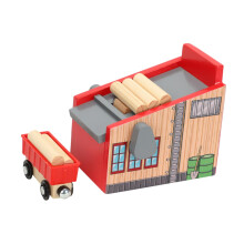 1Satz Holzspielzeug Zugspielzeug Mit Holzmühle, Holzblöcken, Wagen Für Kognitive Fähigkeiten Und Kreativität