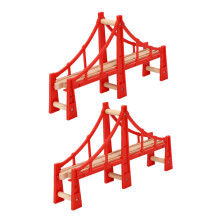 2 Piece Wooden Toy Train Accessories Compatible with Most Wooden Railways Lightweight and Expandable Track Parts