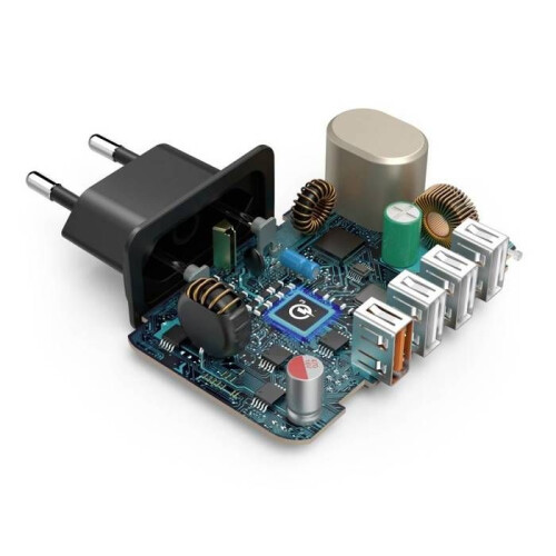 Hama HAMA 33W 4xUSB-wandlader (1xQC3.0, 3x USB-A) Zwart 2