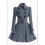 (M, White) Women's Gorgeous Belted Winter Long Coat Jacket 6 Colors 2
