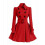 (M, White) Women's Gorgeous Belted Winter Long Coat Jacket 6 Colors 5