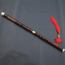 Bamboo Flute Instrument for Beginners and Professionals - Bitter Bamboo C Key Flute with White Copper (B, C Key)