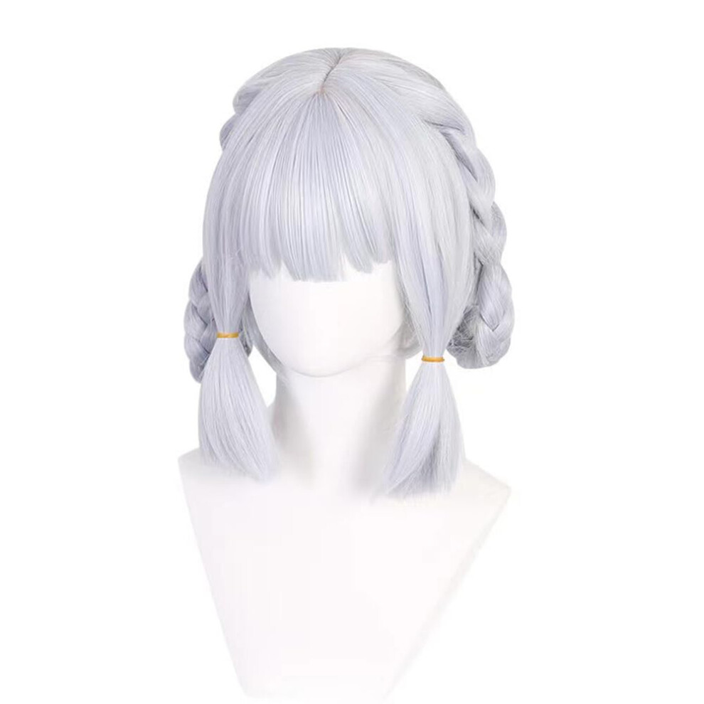 Unisex Damen Cosplay Perã¼Cke Hellblau Mittellanges Hitzebestã¤Ndiges Synthetisches Haar Fã¼R Halloween Party Alltagskleidung