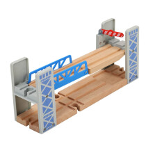 Wooden Train Track Bridge Set DIY Toy for Kids - Durable, Imaginative Play, Promotes Logic and Creativity