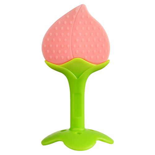 Fruit Shape Teething Stick for Babies, Two-Tone Stereoscopic Design, Includes Storage Box, One Size