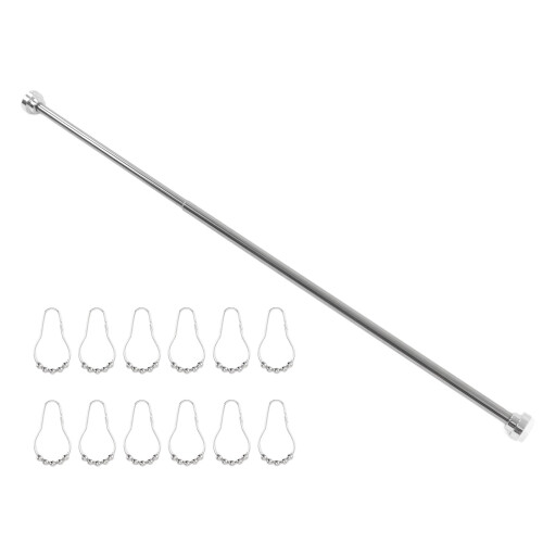 Adjustable Closet Rod with 12 Stainless Steel 1
