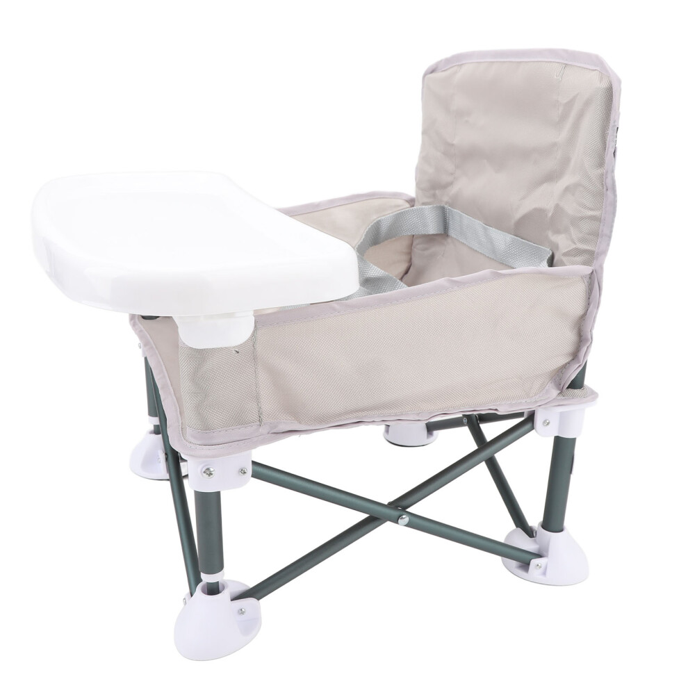 Portable Folding Baby Seat for Outdoor Dining, Gray, 36.5cm height