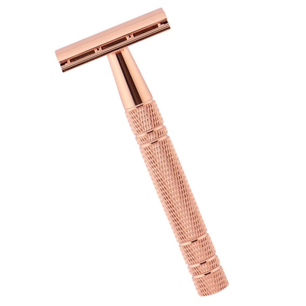 Manual Razor for Face and Beard - Old Style Zinc Alloy Golden Head, Classic Design, Durable Shaving Tool-image-OPC-PK82DY6-NEW