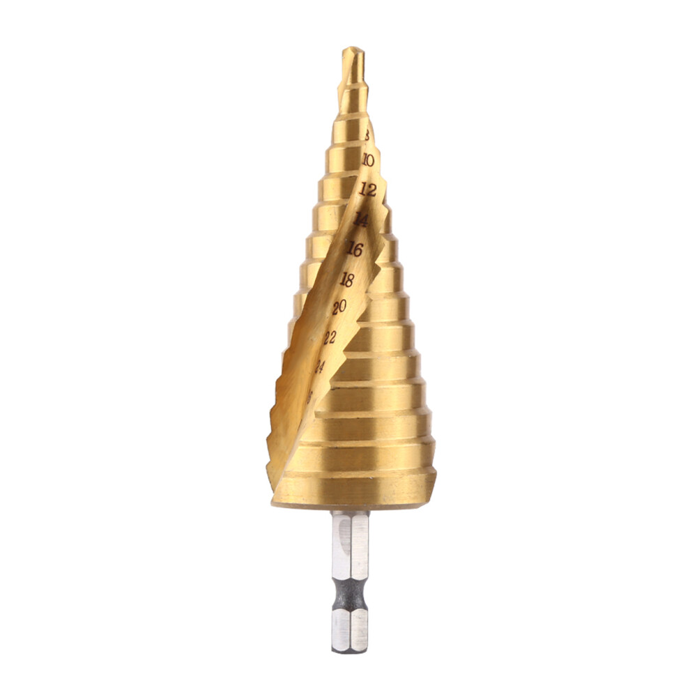 1pc High Speed Steel Titanium Coated Step Drill-image-OPC-PK82F25-NEW