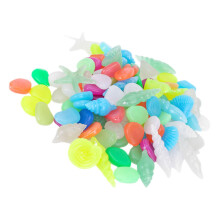 Luminous Aquarium Stones 50 Pieces Multifunctional Pebbles for Aquariums Gardens Fresh and Saltwater Fish Decoration