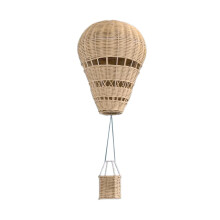 Hot Air Balloon Wall Hanging Decor for Children's Room, Handmade Woven Ornament, Creative Photo Support, Colorful Living Room Decoration