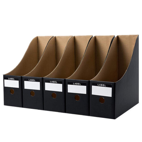 Magazine Rack Cardboard Desk Organizer for Paper Storage, Office File ...