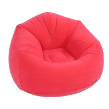 Premium Red Inflatable Flocking Sofa - Lightweight Foldable Versatile