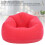 Premium Red Inflatable Flocking Sofa - Lightweight Foldable Versatile 6