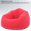 Premium Red Inflatable Flocking Sofa - Lightweight Foldable Versatile 12
