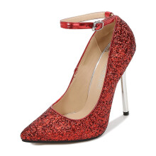 13cm High Heel Shoes for Nightclub Models in Red, Black, Gold, Silver - Stylish PU Stiletto Heels Size 36 EU