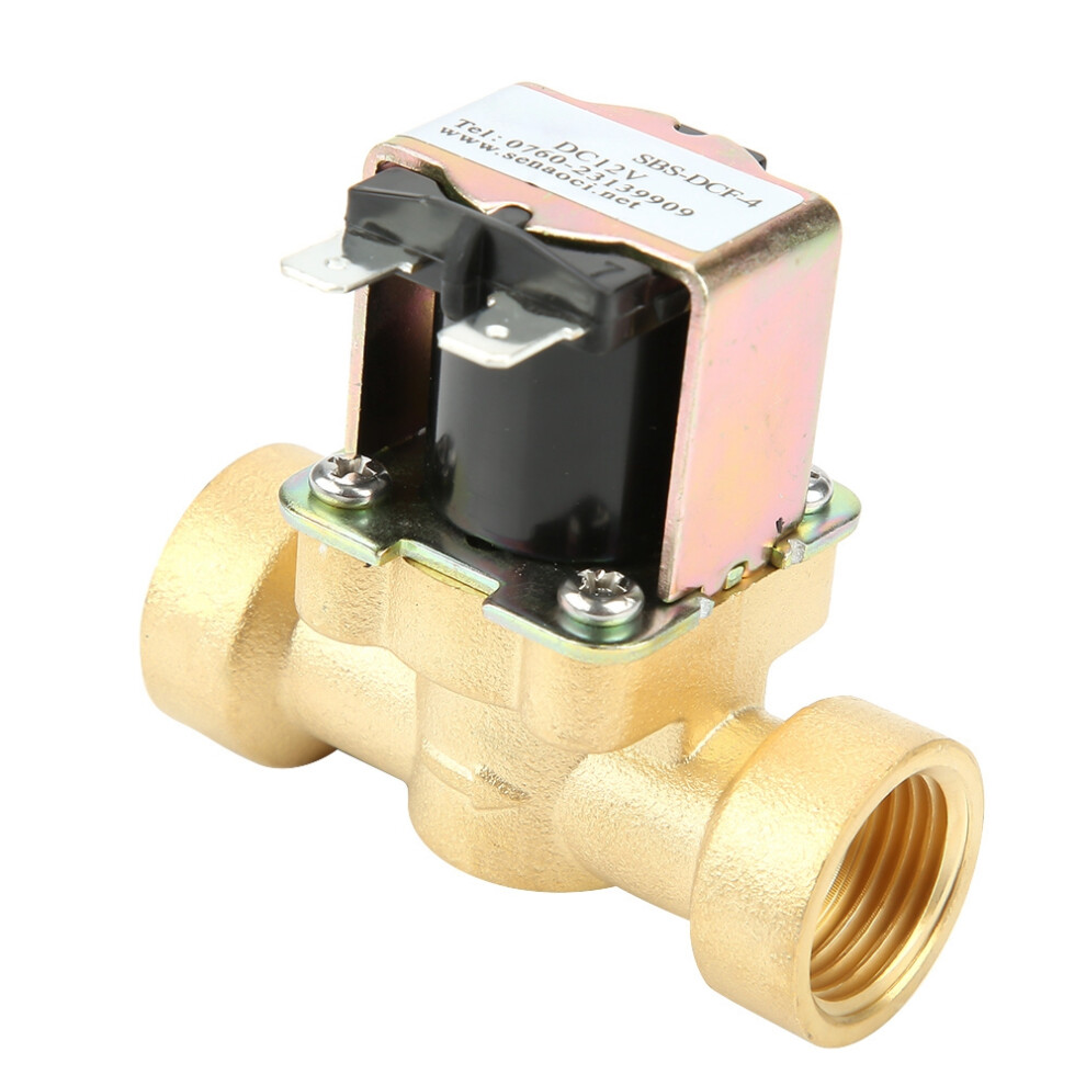 DC 12V Brass DN15 G1/2 Normal Closed Copper Body