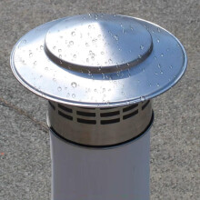 Stainless Steel Chimney Cap, 16cm (6 1/4") Universal Round Design, Durable Rain Protection for Ventilation and Fireplace Exhaust