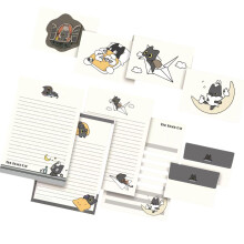 Stationery Paper and Envelopes Set - Little Black Cats Design for Gift Cards, Party Invitations, or Note Writing