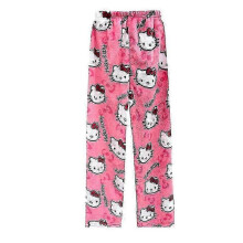 (L, Pink) Cartoon Pajamas Anime Hello Kitty Pants Multicolour Flannel Women Casual Home Fashion Trousers Girl Clothes Gift P20250110678