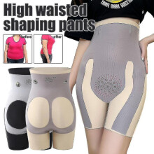 (L, Skin Color) High Waisted Tummy Control Pants,fiber Restoration Shaper,tummy Control Pants For Women