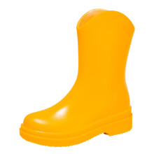 Men's Rubber Boots 40 EU, Wide Calf, Removable, Cotton Lining, Yellow Rain Boots for Outdoor Use