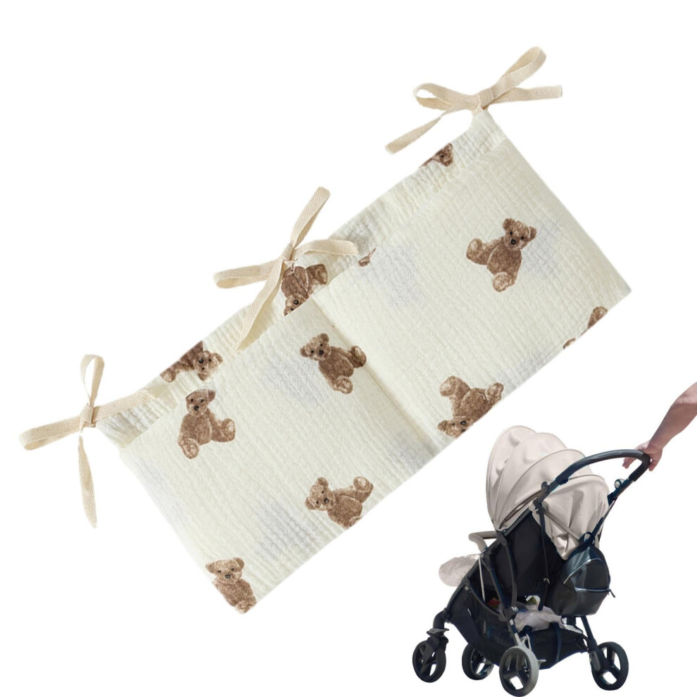 Nappy Stacker Hanging Nappy Caddy Organiser with 2 Pockets for Nursery Storage and Changing Table Accessories
